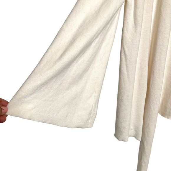 Halston Haritage Knit Open-Front Cardigan Sweater Preppy Boho White  Size Medium - Picture 5 of 11